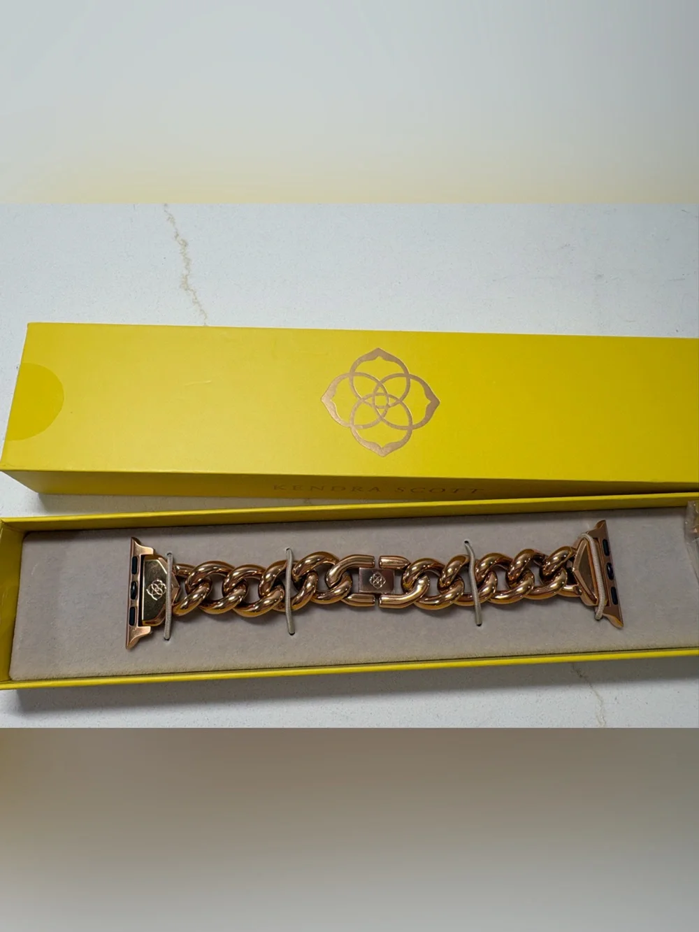 Kendra Scott Whitley Rose Gold Chain Watch Band NWT S/M